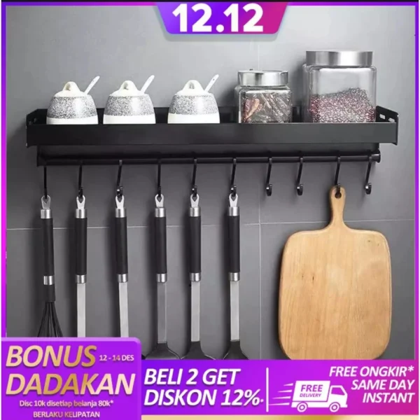Rak Bumbu Dapur Tempel