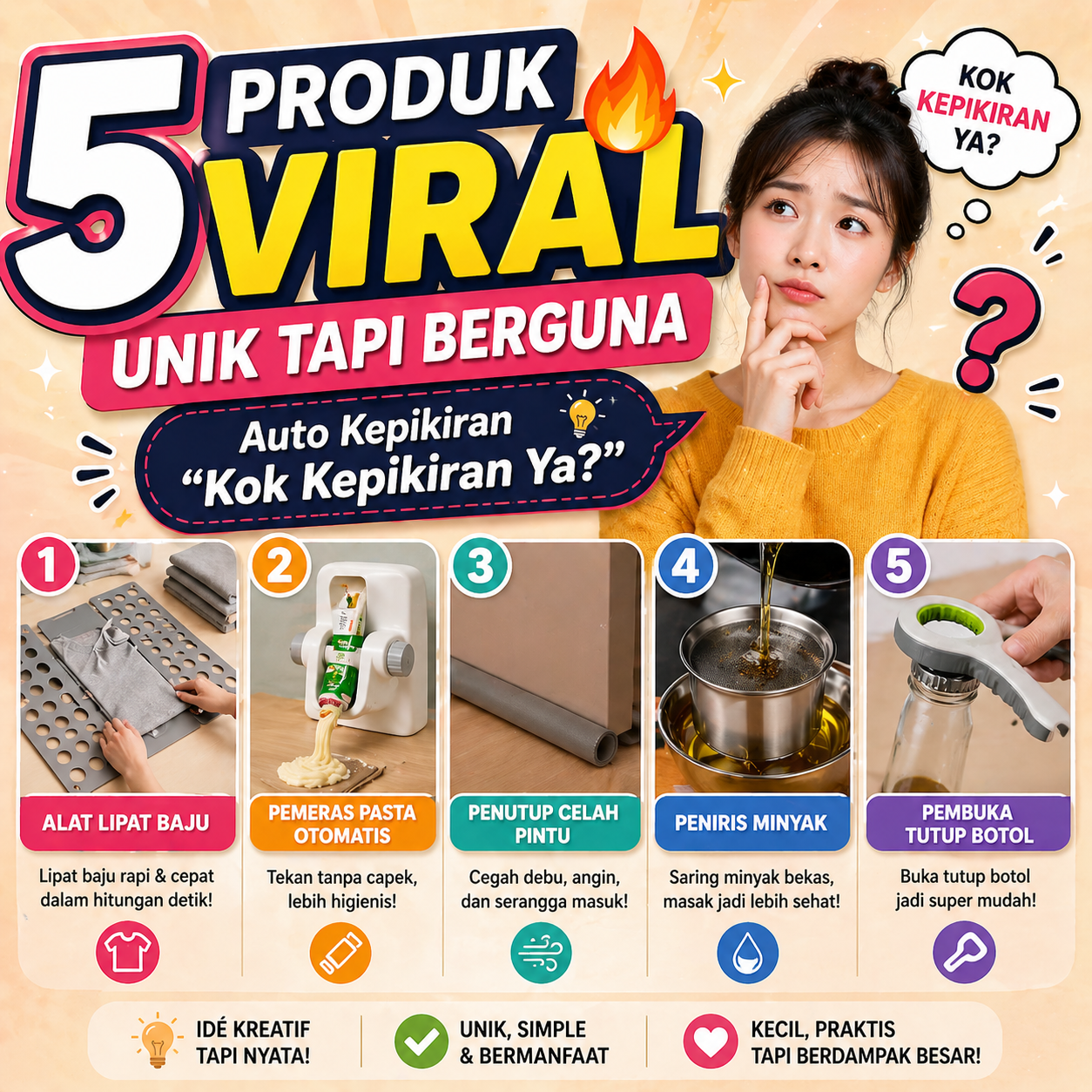 5 Produk Viral Unik Tapi Berguna