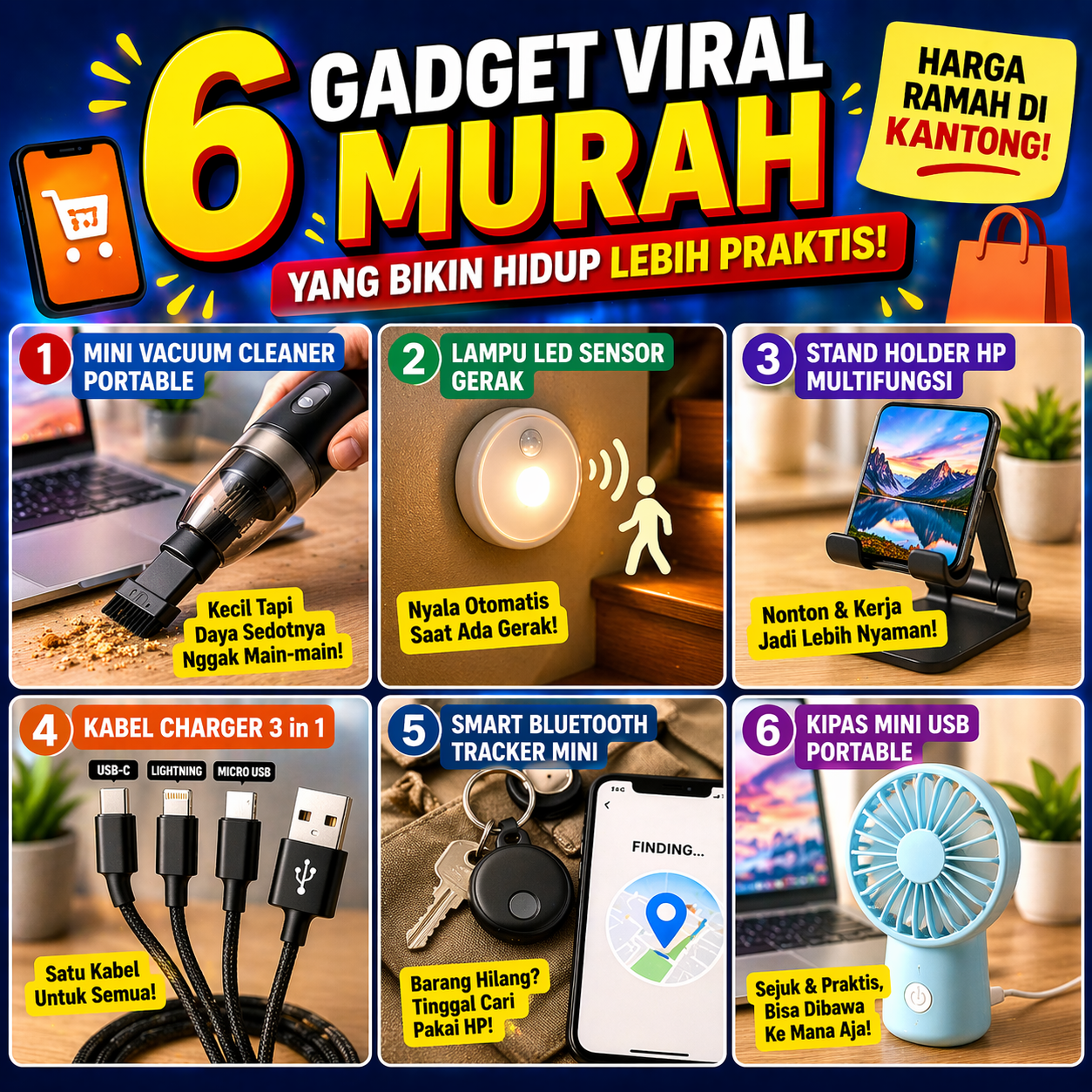 6 Gadget Viral Murah yang Bikin Hidup Lebih Praktis