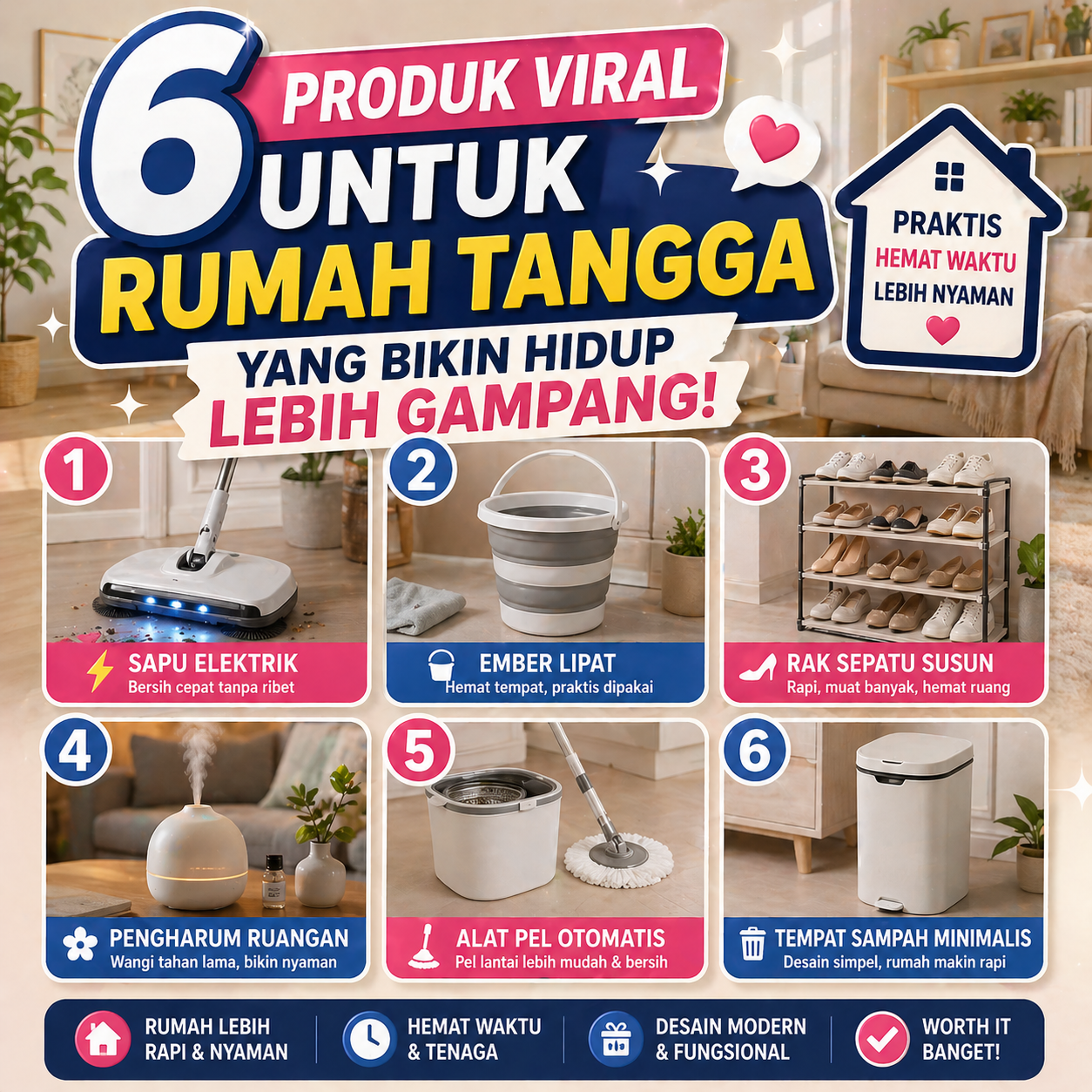 6 Produk Viral untuk Rumah Tangga yang Bikin Hidup Lebih Gampang